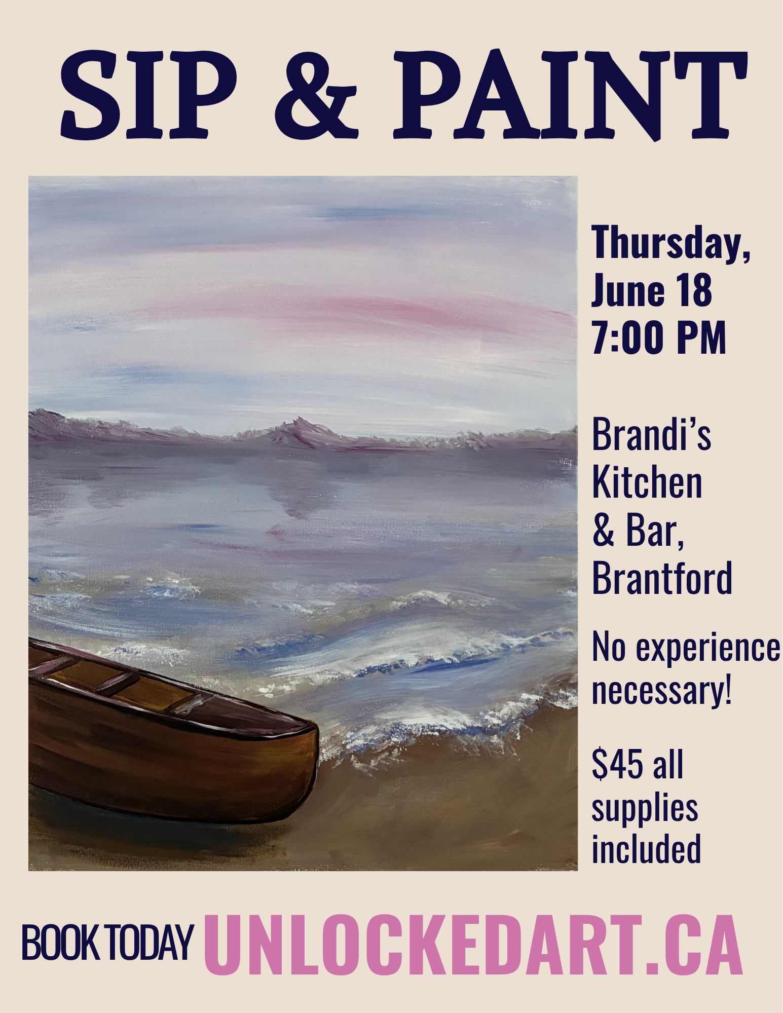 ***SOLD OUT*** Drift Away, Thurs June 18, 7PM, at Brandi's Kitchen & Bar, Brantford