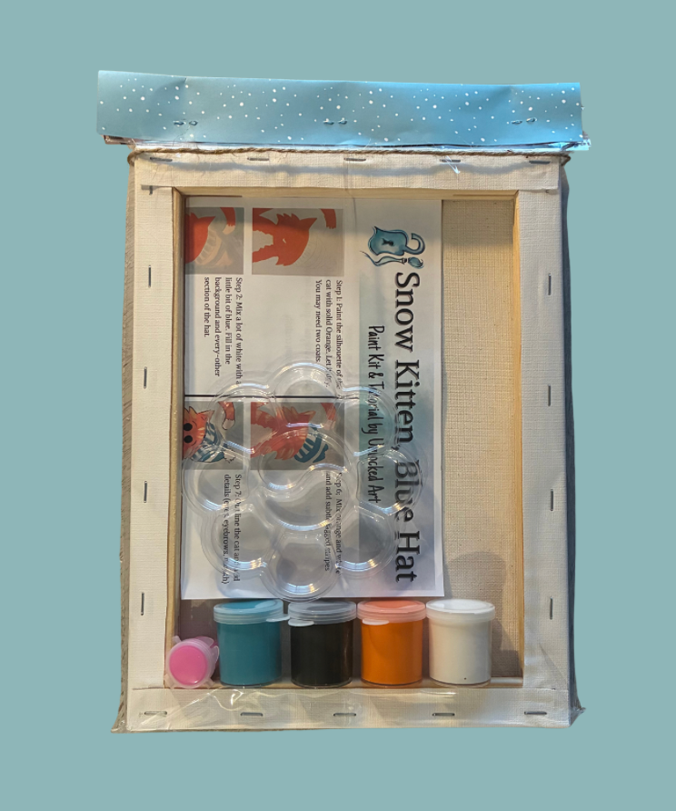 Take Home Kit: Snow Kitten, Blue Hat