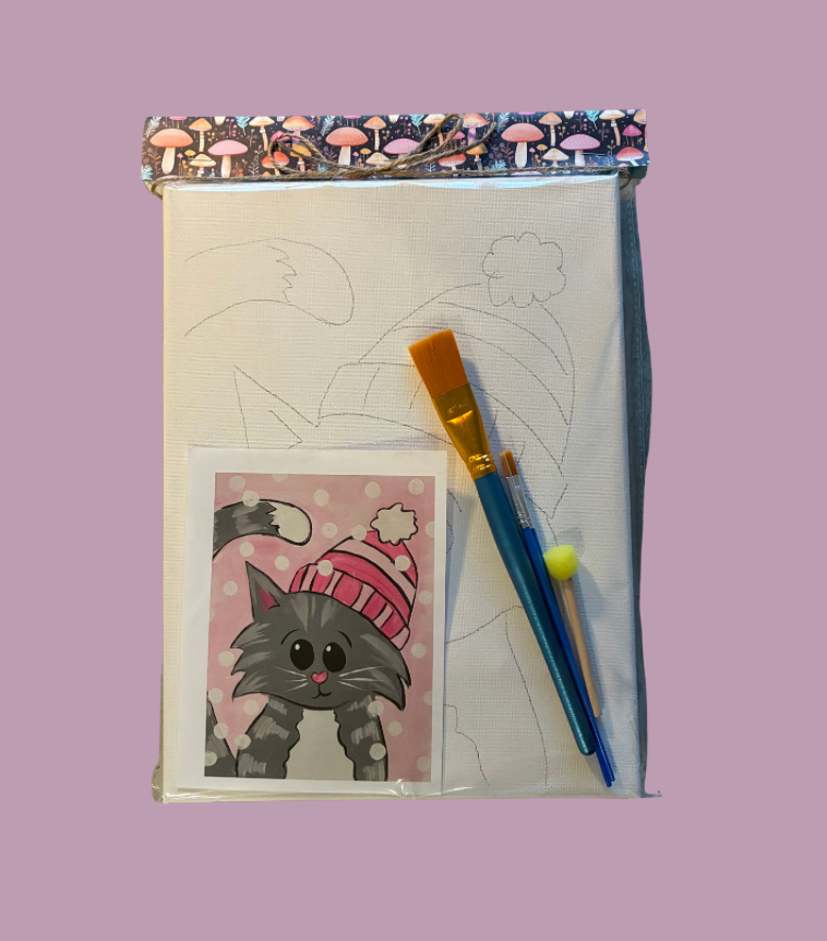 Take Home Kit: Snow Kitten, Pink Hat