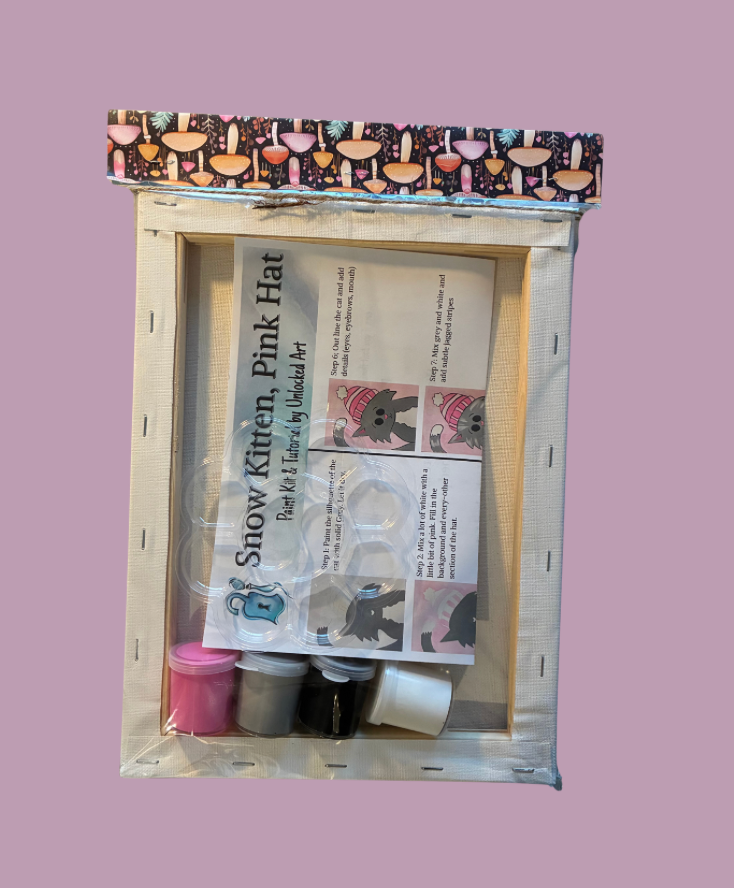 Take Home Kit: Snow Kitten, Pink Hat
