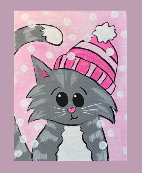 Take Home Kit: Snow Kitten, Pink Hat